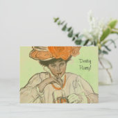 ヴィンテージのダービーの招待状のバラの帽子の競馬 招待状 (スタンド正面)