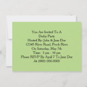 ヴィンテージのダービーの招待状のバラの帽子の競馬 招待状 (裏面)