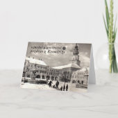 ヴィンテージのチェコのクリスマスおよび年賀状 シーズンカード (正面)