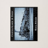 ヴィンテージのチェサピーク及びオハイオ州の鉄道列車エンジン ジグソーパズル (縦)