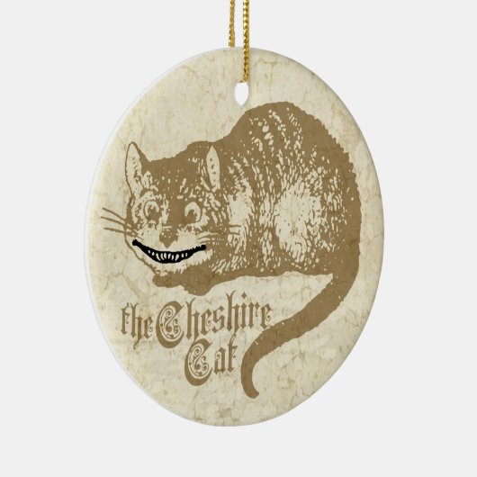 ヴィンテージのチェシャー猫 セラミックオーナメント (右)