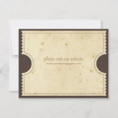 ヴィンテージのチケットの保存日付 セーブザデート (裏面)