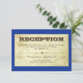 ヴィンテージのチケットを使った結婚式の披露宴デザイン 招待状 (スタンド正面)