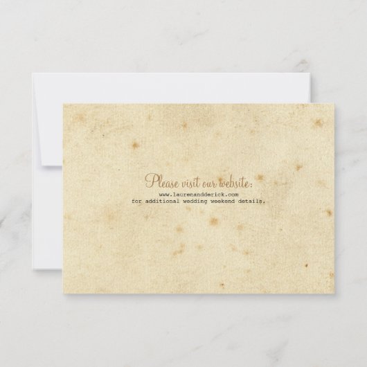 ヴィンテージのチケットタブの応答カード 出欠カード (裏面)