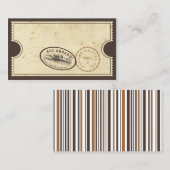 ヴィンテージのチケット-列車の護衛カード プレイスカード (正面/裏面)