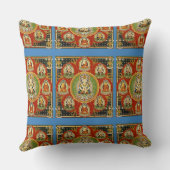 ヴィンテージのチベットのTantric仏教の曼荼羅 クッション (裏面)