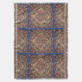 ヴィンテージのチベットのTantric仏教の曼荼羅 スローブランケット (正面縦)