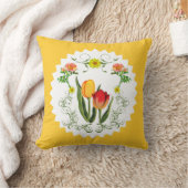 ヴィンテージのチューリップの枕 クッション (ブランケット)