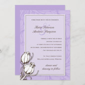 ヴィンテージのチューリップの結婚式招待状 招待状 (正面/裏面)