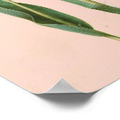 ヴィンテージのチューリップポスタ淡い色のーピンク ポスター (角)