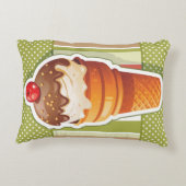 ヴィンテージのチョコレート・アイス・クリーム アクセントクッション (裏面)