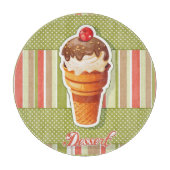 ヴィンテージのチョコレート・アイス・クリーム カッティングボード (正面)