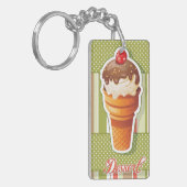 ヴィンテージのチョコレート・アイス・クリーム キーホルダー (正面左)