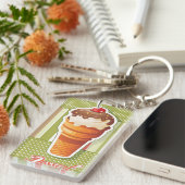 ヴィンテージのチョコレート・アイス・クリーム キーホルダー (正面右)