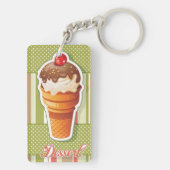 ヴィンテージのチョコレート・アイス・クリーム キーホルダー (裏面)