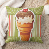 ヴィンテージのチョコレート・アイス・クリーム クッション (ブランケット)