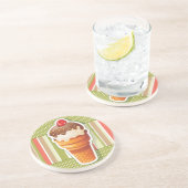 ヴィンテージのチョコレート・アイス・クリーム コースター (側面)