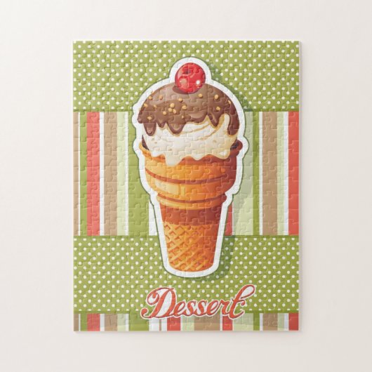 ヴィンテージのチョコレート・アイス・クリーム ジグソーパズル (縦)