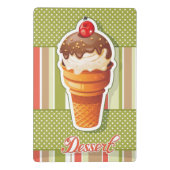 ヴィンテージのチョコレート・アイス・クリーム ミニクリップボード (裏面)