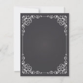 ヴィンテージのチョークの華美なボーダーシャワーの招待 招待状 (裏面)