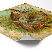 ヴィンテージのツグミ ポスター (角)