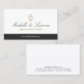 ヴィンテージのティアド・ケーキエレガントーのロゴとホワイト 名刺 (正面/裏面)