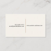 ヴィンテージのティアド・ケーキ・ロゴアイボリー 名刺 (裏面)