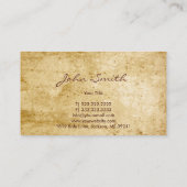 ヴィンテージのティーカップのコーヒー名刺 名刺 (裏面)