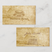 ヴィンテージのティーカップのコーヒー名刺 名刺 (正面/裏面)