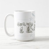 ヴィンテージのティーカップのティーカップのデザインのマグの鳥の星 コーヒーマグカップ (左)