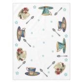 ヴィンテージのティーカップのテーブルクロス テーブルクロス (正面)