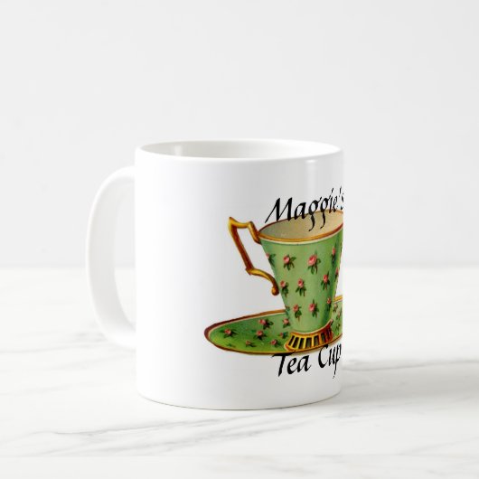 ヴィンテージのティーカップのマグ コーヒーマグカップ (正面左)