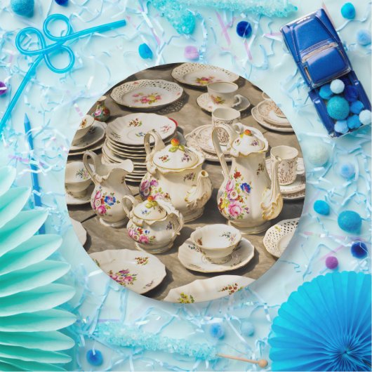 ヴィンテージのティーセットの使い捨て可能な紙皿 ペーパープレート (パーティー)