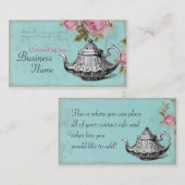 ヴィンテージのティーポット 名刺 (正面/裏面)