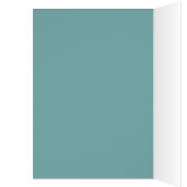 ヴィンテージのティール(緑がかった色)およびブラウンのダマスク織のテーブル数カード (内側 (左))