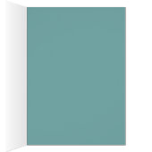 ヴィンテージのティール(緑がかった色)およびブラウンのダマスク織のテーブル数カード (内側 (右))