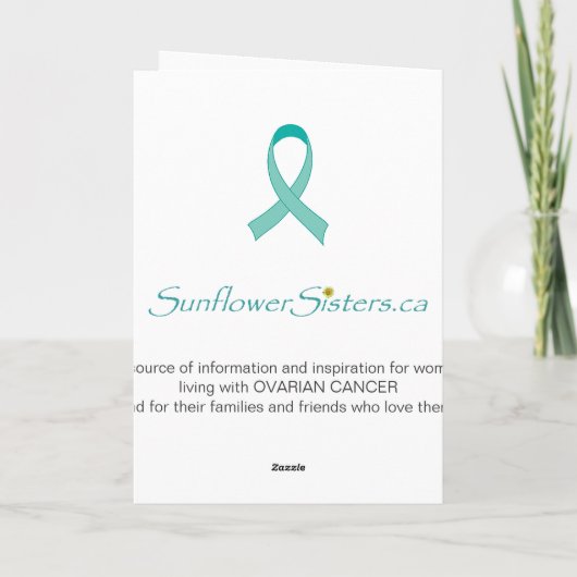 ヴィンテージのティール（緑がかった色）のリボンのクリスマスカード シーズンカード (裏面)