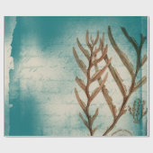 ヴィンテージのティール(緑がかった色) ラッピングペーパー (フラット)