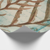 ヴィンテージのティール(緑がかった色) ラッピングペーパー (角)