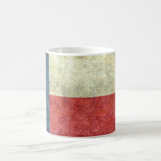 ヴィンテージのテキサス州の単独星の州の旗 コーヒーマグカップ (中央)