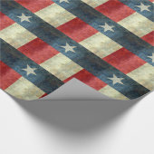 ヴィンテージのテキサス州の単独星の州の旗 ラッピングペーパー (角)