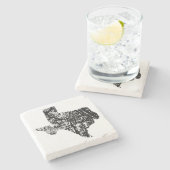 ヴィンテージのテキサス州の石造りのコースター ストーンコースター (横)