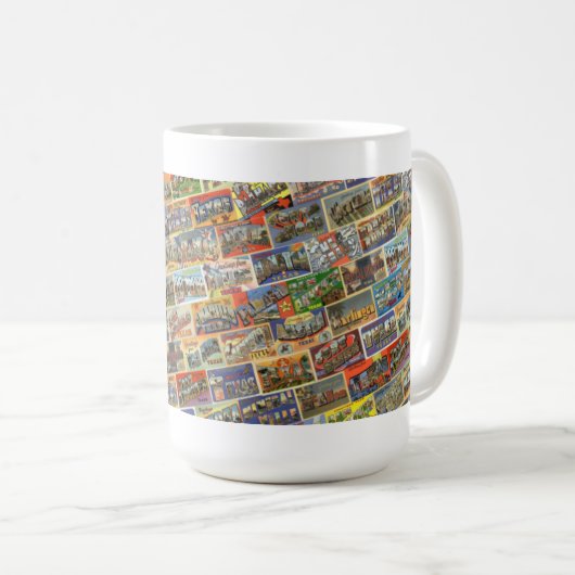 ヴィンテージのテキサス州の郵便はがきのマグ コーヒーマグカップ (正面右)