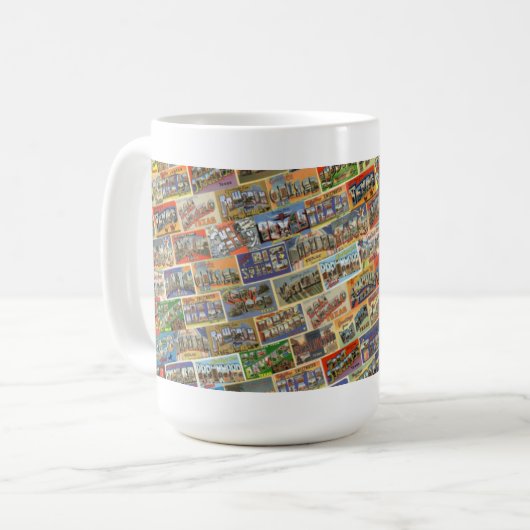 ヴィンテージのテキサス州の郵便はがきのマグ コーヒーマグカップ (正面左)