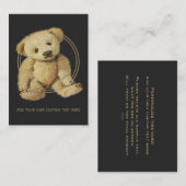 ヴィンテージのテディー・ベアのカスタムな名刺 名刺 (正面/裏面)