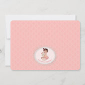 ヴィンテージのテディー・ベアの女の子のベビーシャワー招待状2 招待状 (裏面)