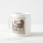 ヴィンテージのテディー・ベア、蜂蜜を愛しますか。 コーヒーマグカップ (正面左)