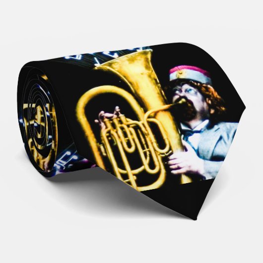 ヴィンテージのテューバのプレーヤーおよび歌手音楽ノート ネクタイ (ロール)