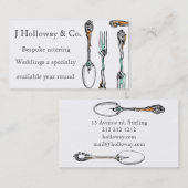 ヴィンテージのテーマのケイタリングビジネスカード 名刺 (正面/裏面)