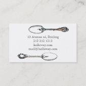 ヴィンテージのテーマのケイタリングビジネスカード 名刺 (裏面)